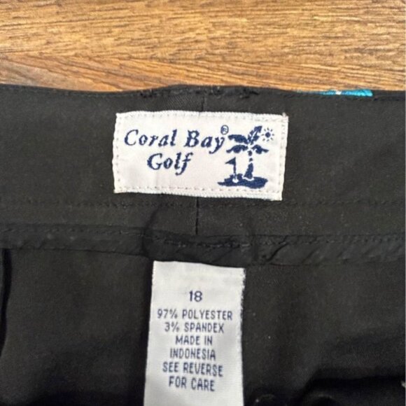Woman’s CORAL BAY GOLF SHORTS. Size 18. Pockets! Poly/spandex blend. Embroidered - Picture 6 of 11
